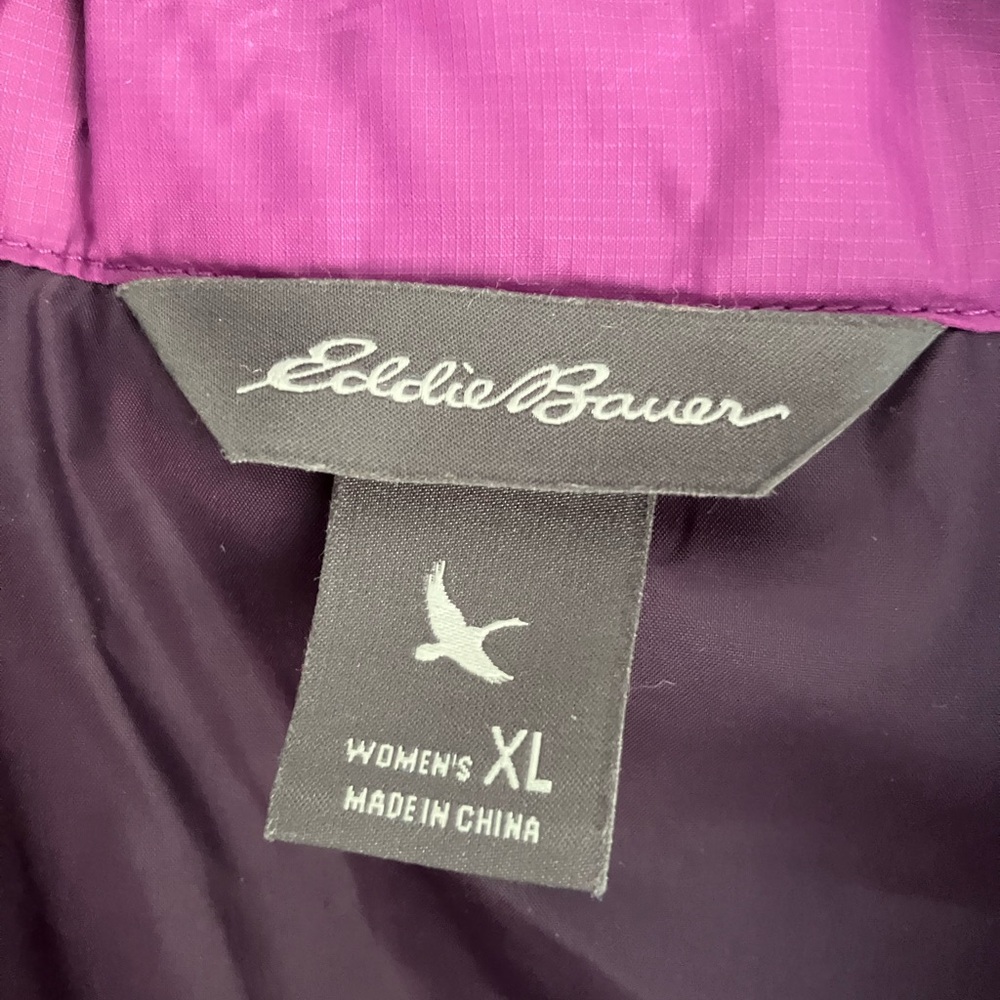 EDDIE BAUER down filled zip puffer vest  packable layering quilted gorpcore XL - Picture 3 of 15